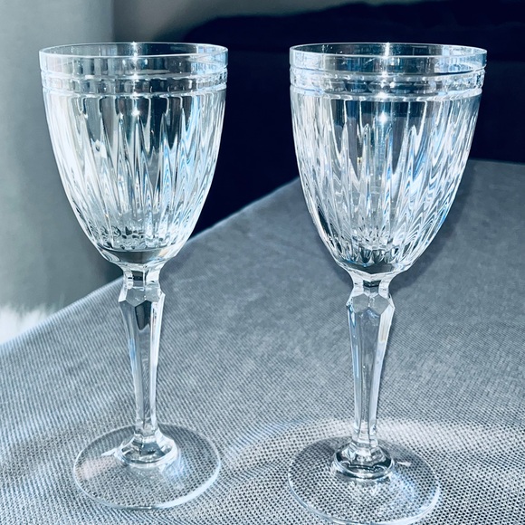 Waterford Other - Waterford Marquis Hanover 7.5” tall Crystal Water Wine Goblets Pair
